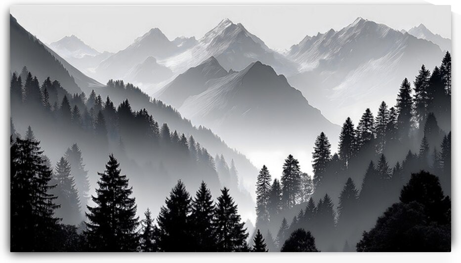 Timber And Time - Monochrome Landscape Art Prints by Savage Art Prints
