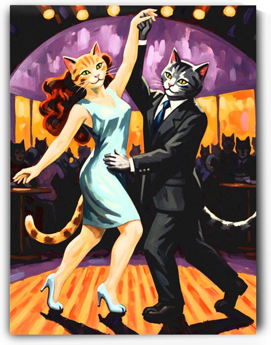 Dancing Cat by Vision Art