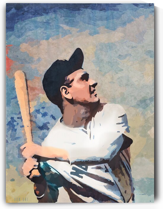 Lou Gehrig Baseball Art  by Row One Brand