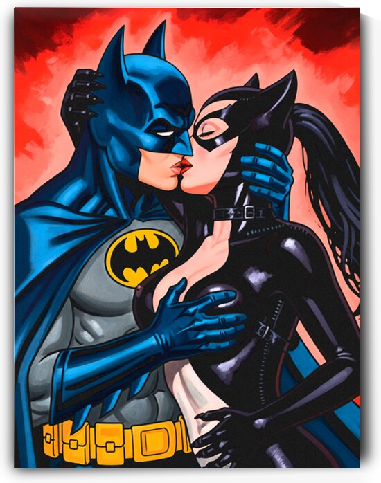 Kissing Superhero by Vision Art