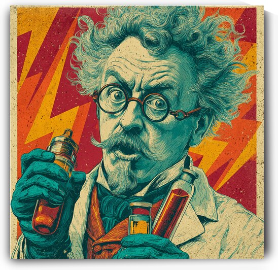 talilot A Victorian mad scientist with wild hair by Talya Lotan
