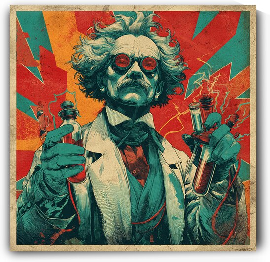 talilot A Victorian mad scientist with wild hair by Talya Lotan