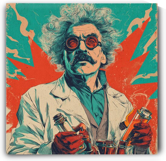 talilot A Victorian mad scientist with wild hair by Talya Lotan