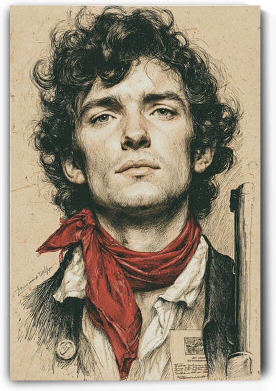 talilot An illustrated vintage style portrait of by Talya Lotan