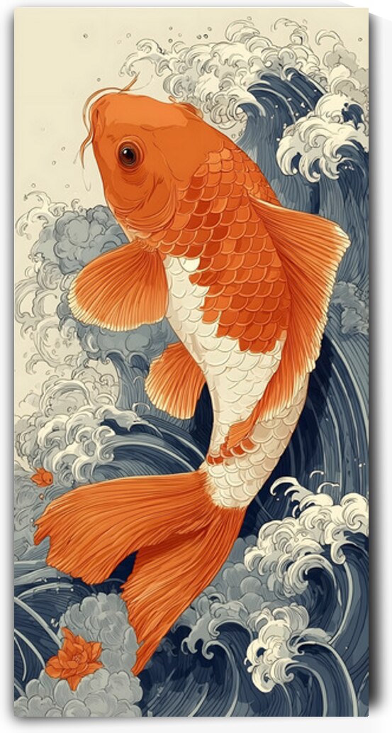 Tabi No Hajimari 旅の始まり - The Voyage Begins - Japanese Koi Art Prints by Savage Art Prints