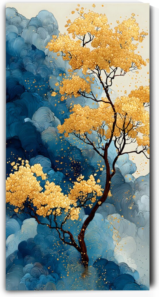 Kin No Ki 金の木 - Tree Of Gold - Japanese Nature Art Prints by Savage Art Prints