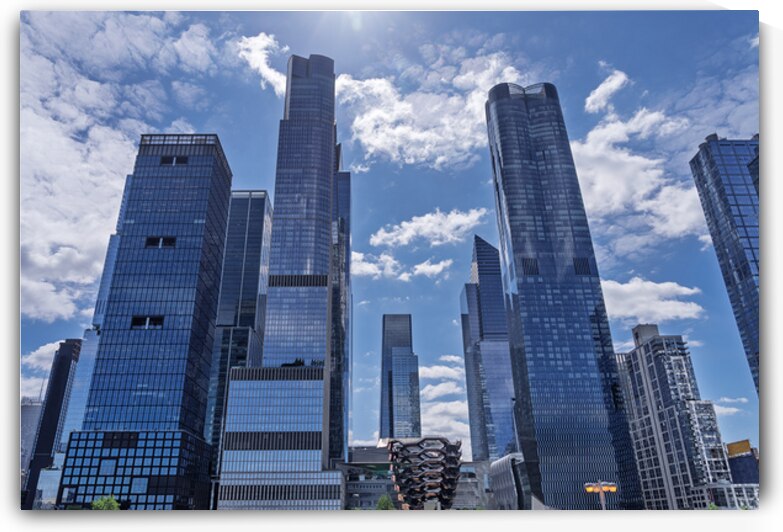 Tall office and apartment buidlings above Hudson Yards in New Yo by Steve Heap