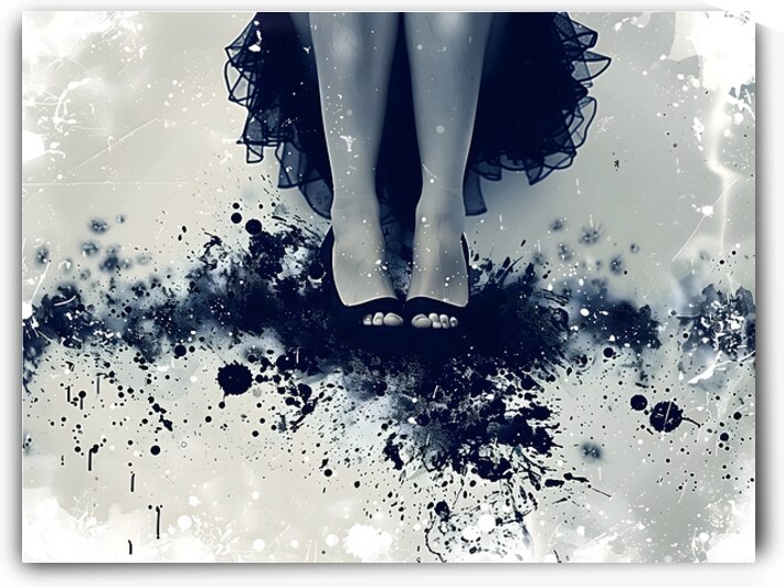 Only Feet Abstract - Playful Graphic Art Prints by Savage Art Prints