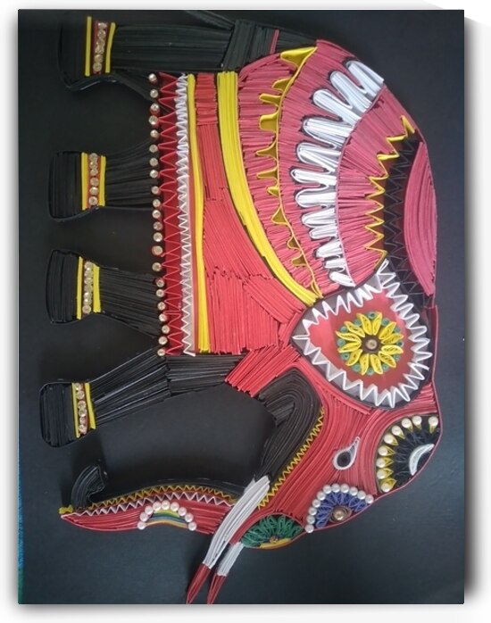 paper art Traditional elrphant sri lanka  by Tharaka Chathuranga