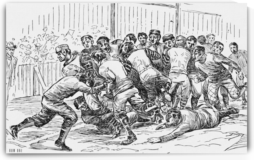 Late 1800s Cal Golden Bears vs. Stanford Football Team by Row One Brand