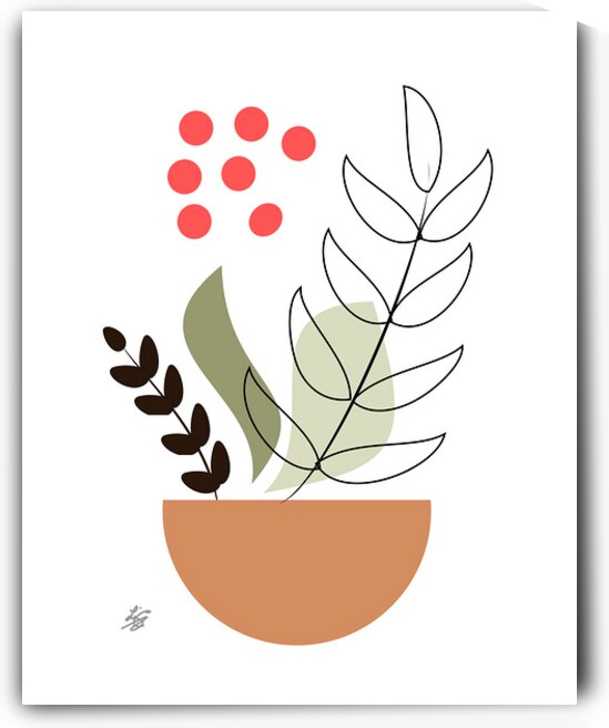 Boho Botanical Abstract by Liz Cereby
