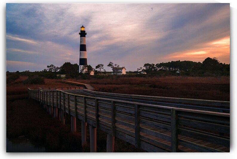 Sunset Over Bodie Island Lighthouse by Andy Crawford