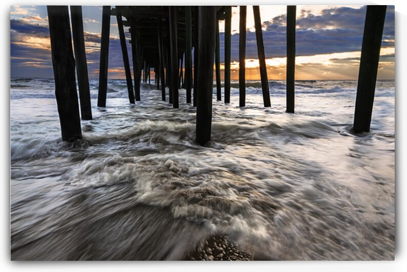 Sunrise Under the Kitty Hawk Pier by Andy Crawford