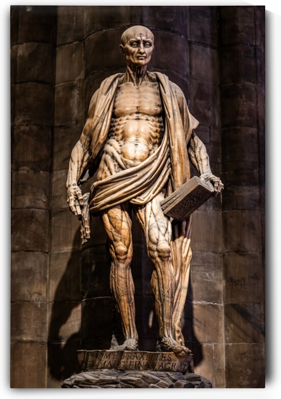 Statue of Saint Bartholomew flayed   San Bartolomeo Scorticato   by Paolo Modena