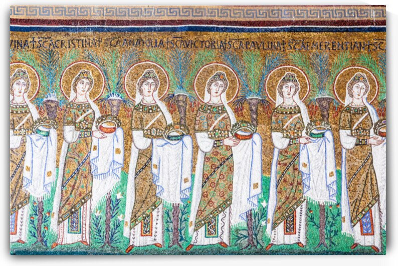 RAVENNA ITALY   Santa Apollinare Basilica antique interior dec by Paolo Modena