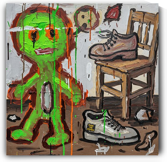Curse of the System: Green Existential Conflict | Limited Edition | Personalizable by AtooArt