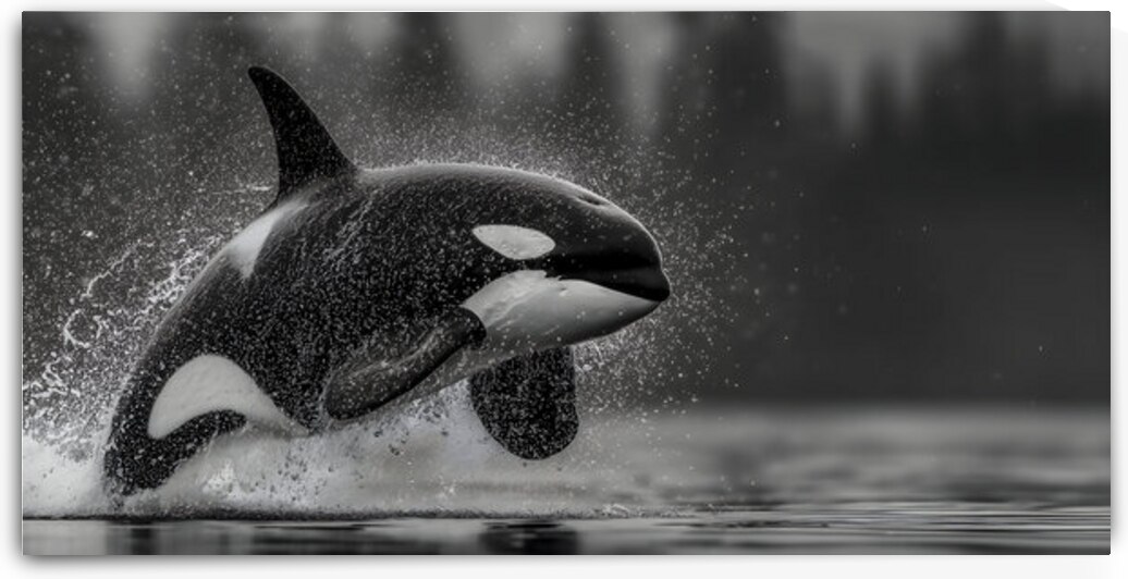 Ambush - Orca Wildlife Art Prints by Savage Art Prints