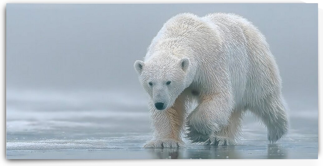 Ghost of the Tundra – Arctic Wildlife Art Print by Savage Art Prints