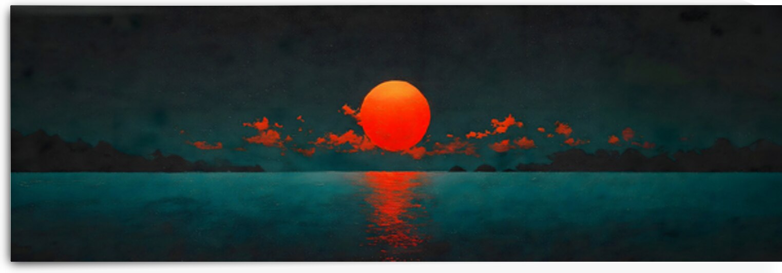 Setting Sun – Modern Sunset Art Print by Savage Art Prints