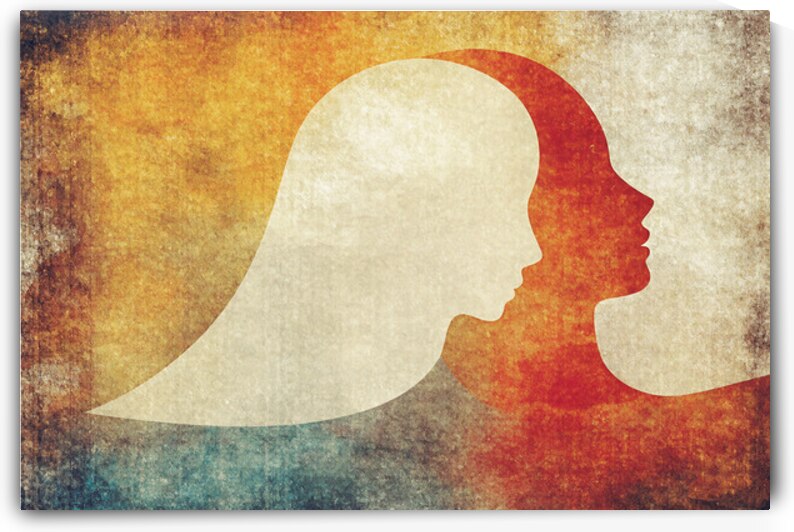 Reflection of Existence: Two Souls One Story | Limited Edition | Personalizable by AtooArt