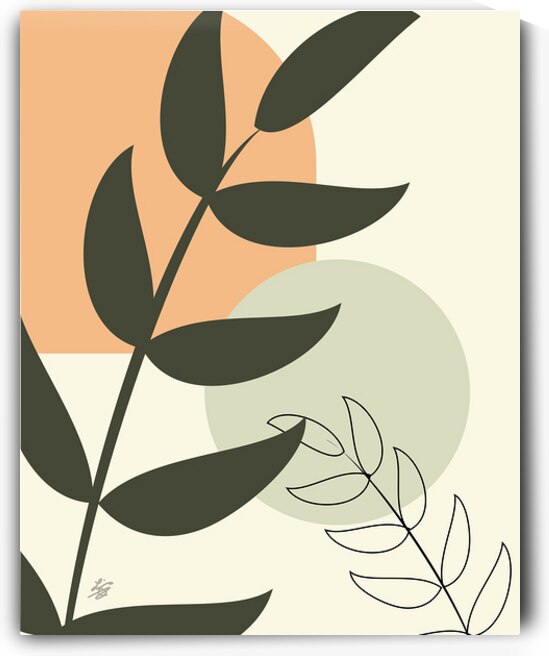 Modern Botanical Abstract by Liz Cereby