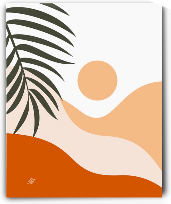 Boho Sunset Landscape by Liz Cereby