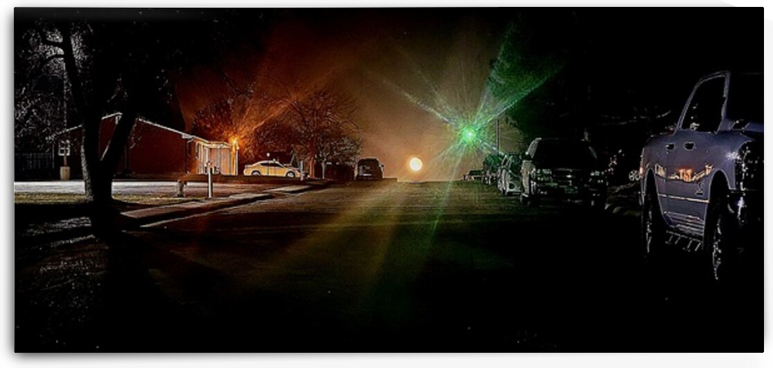 Red Yellow Moon Green. by David W Moore II