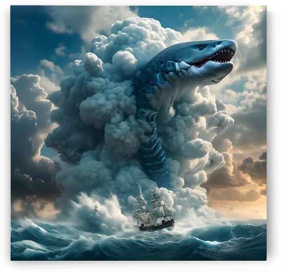 Jaws Shark Sea Monster by Mark Turley