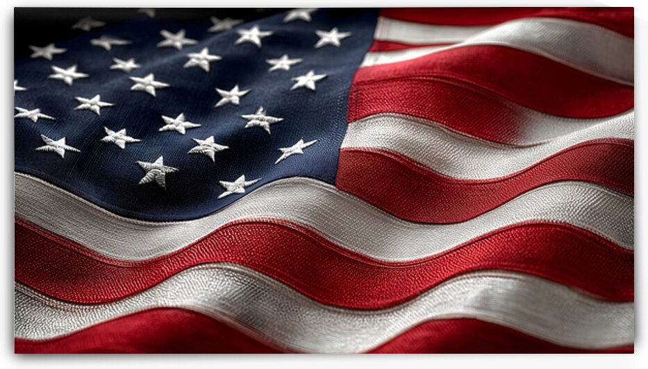 The Fabric of Freedom – Patriotic Flag Art Print by Savage Art Prints