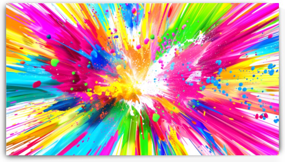 Paintbomb – Color Splash Abstract Art Print by Savage Art Prints