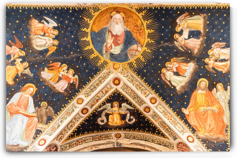 God Painting Detail in San Maurizio al Monastero Maggiore church by Paolo Modena