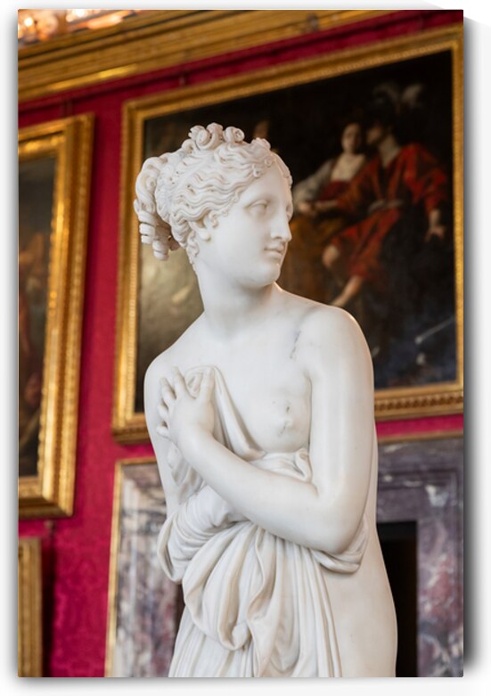 Venus statue by scultor Antonio Canova. White marble classic fe by Paolo Modena