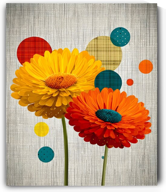 Daisy Pop – Modern Floral Art Print by Savage Art Prints