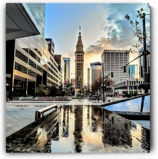 Denver Little Ben Clock Tower Sunrise Surprise by David W Moore II