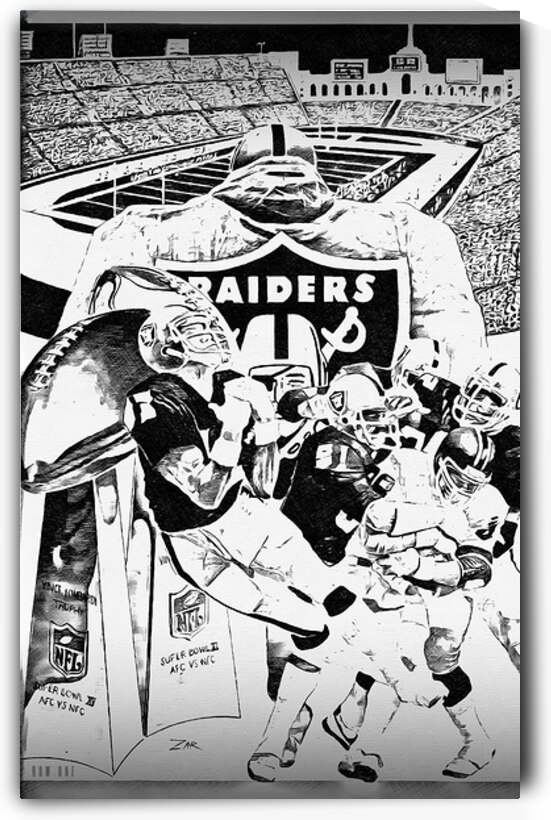 Vintage Oakland Raiders Football Wall Art by Row One Brand