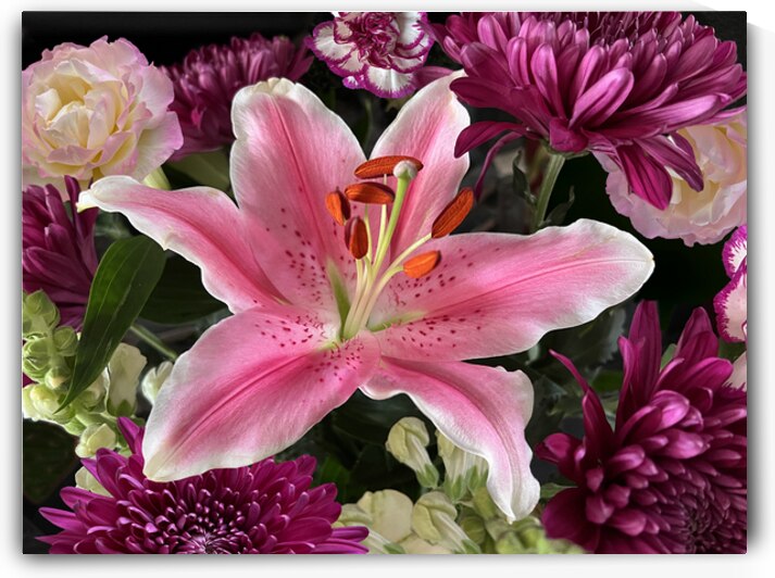 Pink Stargazer Lily Bouquet by Gill Billington