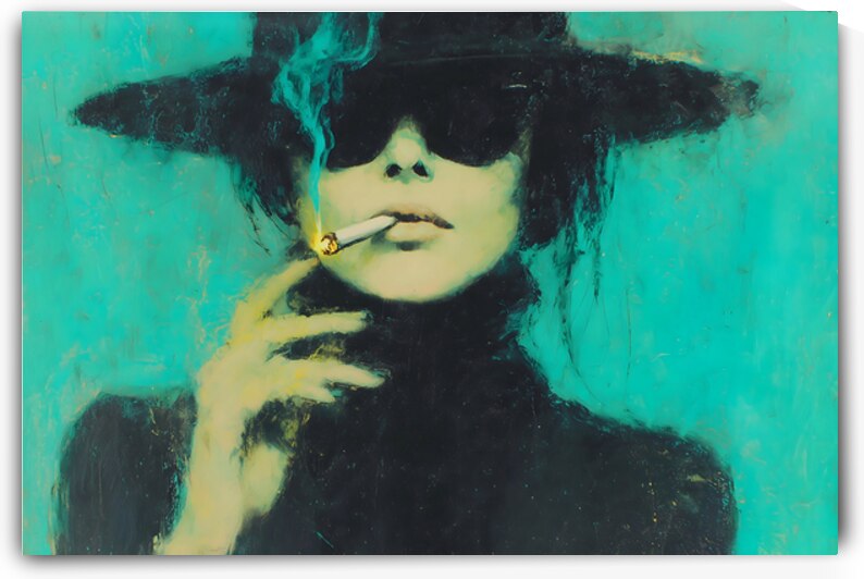 The Hidden Gaze – Vintage Fashion Art Print by Savage Art Prints