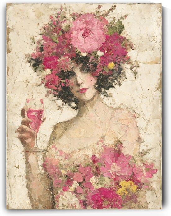 La Dame en Fleurs – The Lady in Bloom Vintage Poster Art Print by Savage Art Prints