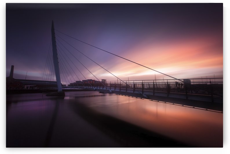 Daybreak at Swansea Sail Bridge by Leighton Collins