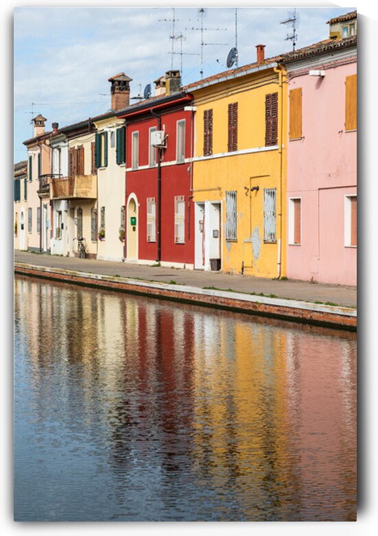 Comacchio Italy   traditional colored buildings in Comacchio vi by Paolo Modena