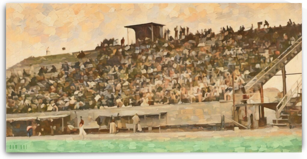 1920s University of Arkansas Football Stadium Art by Row One Brand