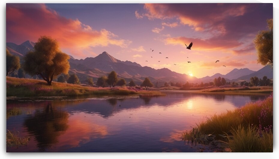 Leonardo Vision XL A breathtaking sunset landscap by Marigold