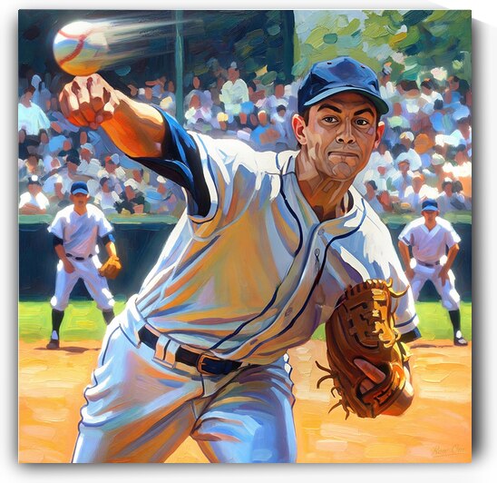 The Fastball - Modern Baseball Art by Row One Brand by Row One Brand