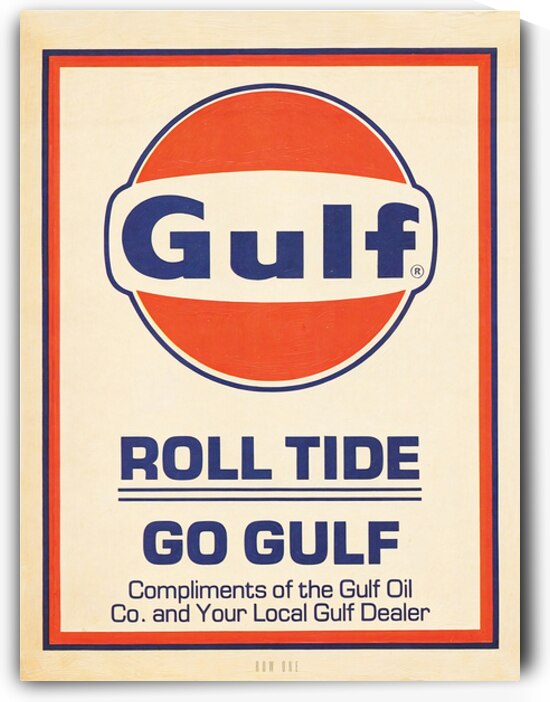 1981 Gulf Oil Company Alabama Ad by Row One Brand