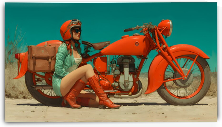 Geared – Vintage Cycling Poster Art Print by Savage Art Prints