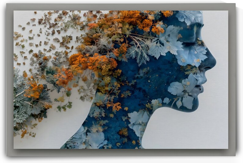 Memory Bloom – Abstract Portrait Art Print by Savage Art Prints