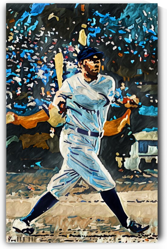 Babe Ruth Impressionist Painting by Row One Brand