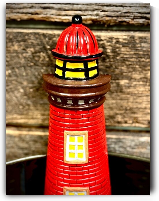 Red Lighthouse Model Ornament by Bill Swartwout Photography
