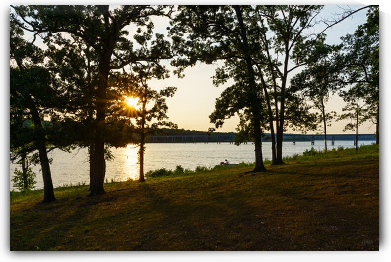 Pomme de Terre Lake Evening Sun Star by Jennifer White