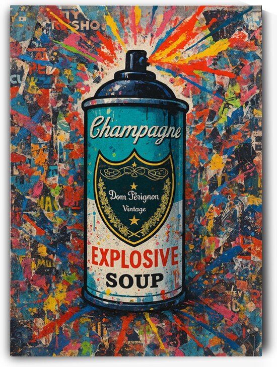 Explosive Vintage Soup by Daveschloffiart